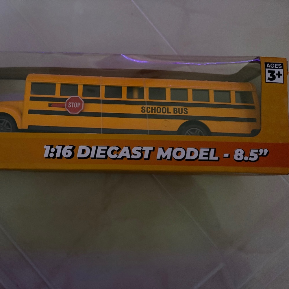 New in box 8.5” school bus